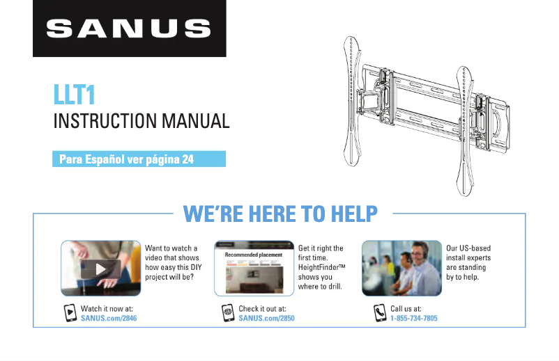 Imagen de la primera página del manual del dispositivo LLT1
