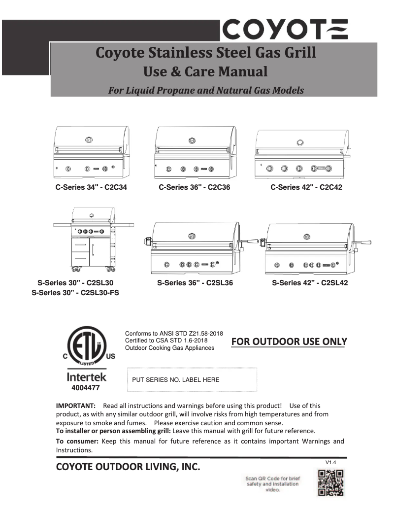 Imagen de la primera página del manual del dispositivo C2C36