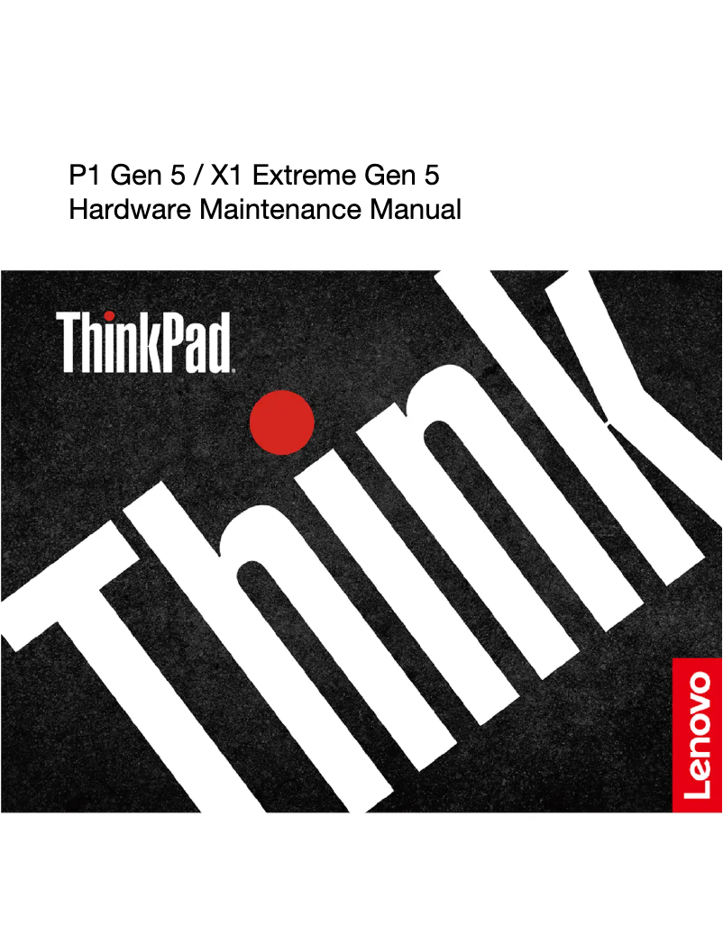 Imagen de la primera página del manual del dispositivo ThinkPad P1 Gen 5