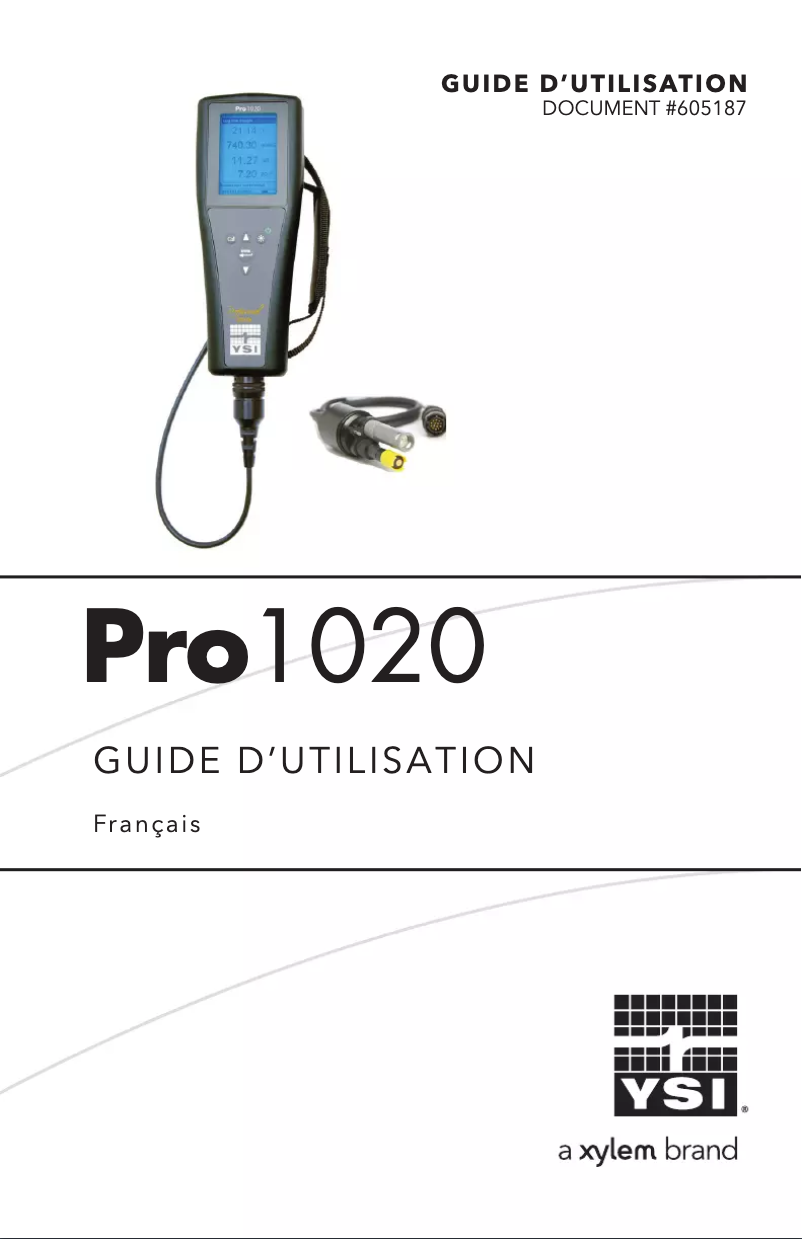 Página 1 del manual Manual de usuario YSI Pro1020
