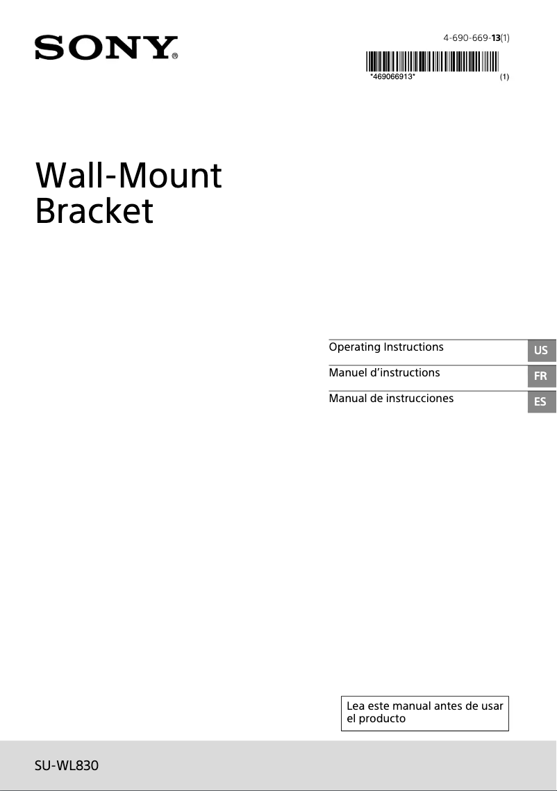 Imagen de la primera página del manual del dispositivo SU-WL830