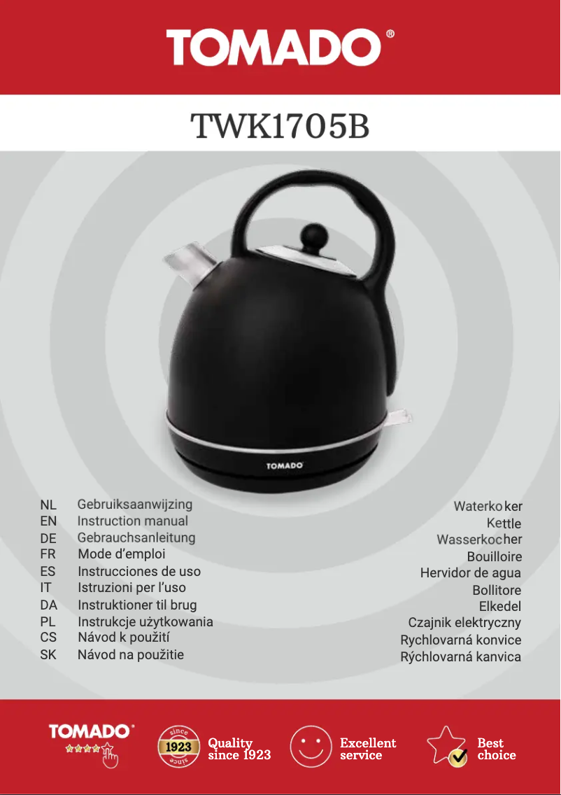 Imagen de la primera página del manual del dispositivo TWK1705B