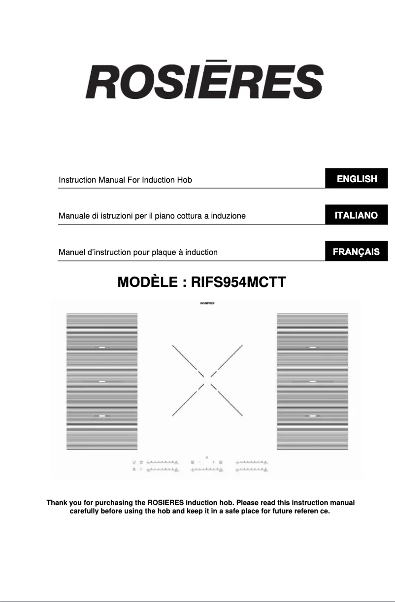Página 1 del manual Manual de usuario Rosieres RIFS954MCTT