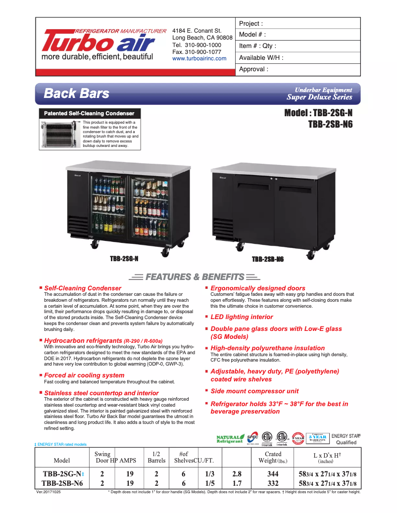 Imagen de la primera página del manual del dispositivo TBB-2SB