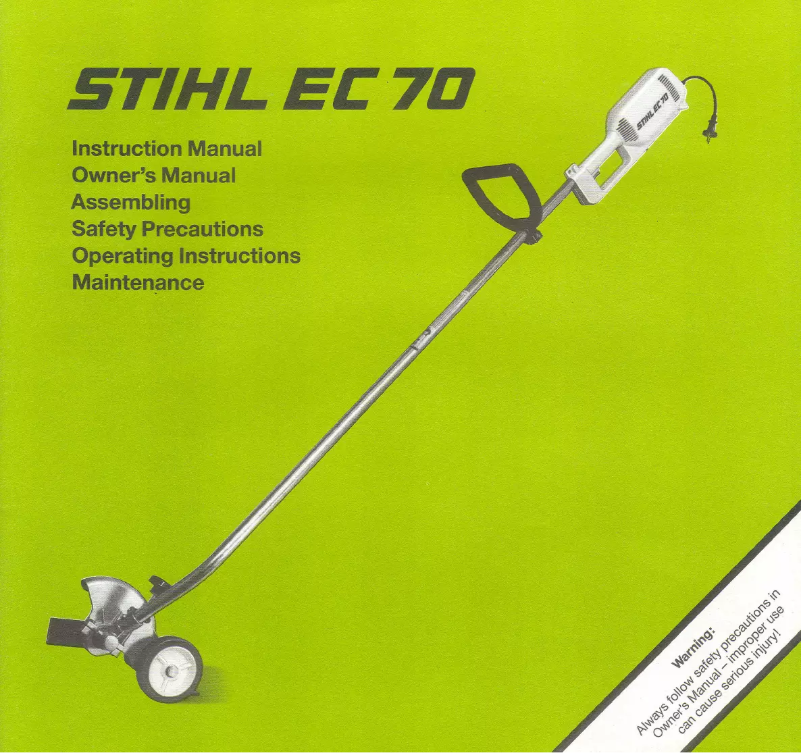 Página 1 del manual Manual de usuario Stihl EC 70