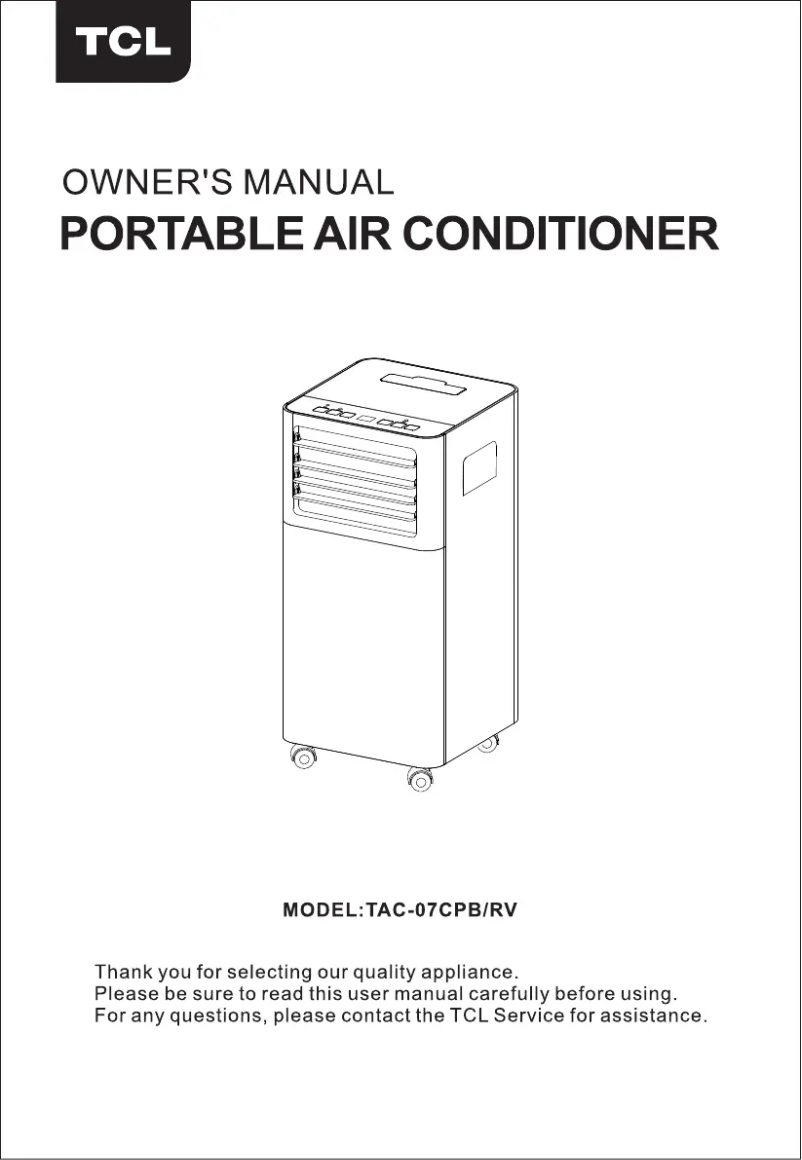 Página 1 del manual Manual de usuario TCL TAC-07CPB/RV
