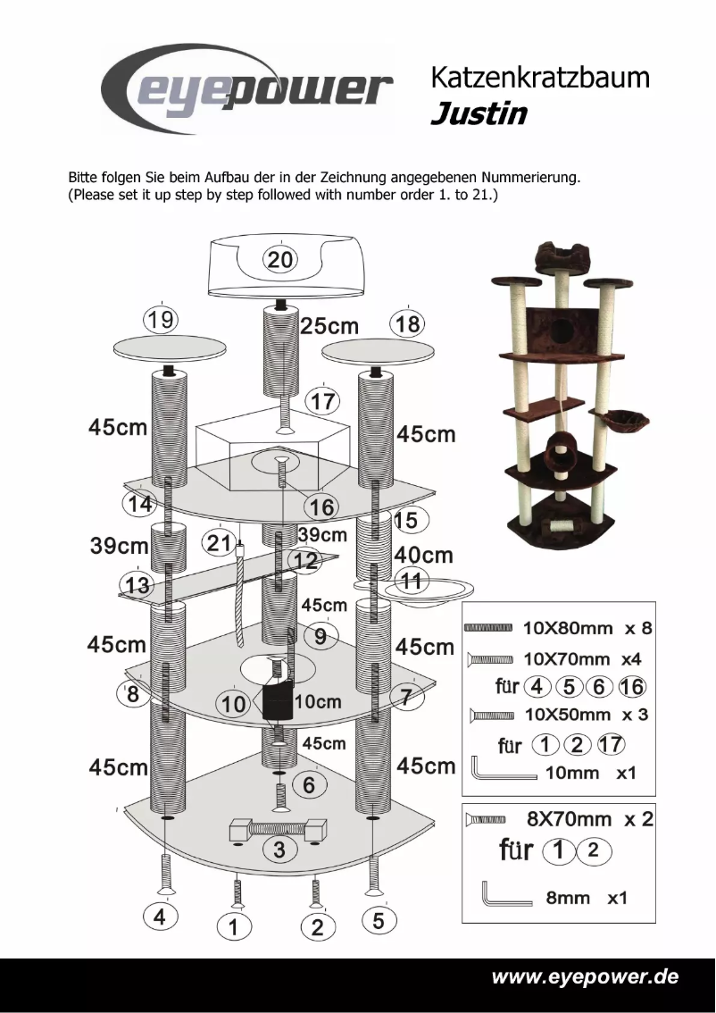 Imagen de la primera página del manual del dispositivo Justin