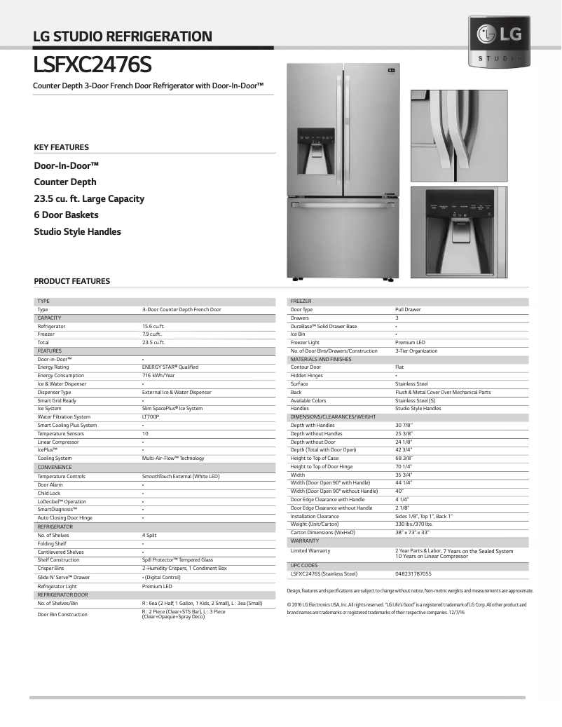 Imagen de la primera página del manual del dispositivo LSFXC2476