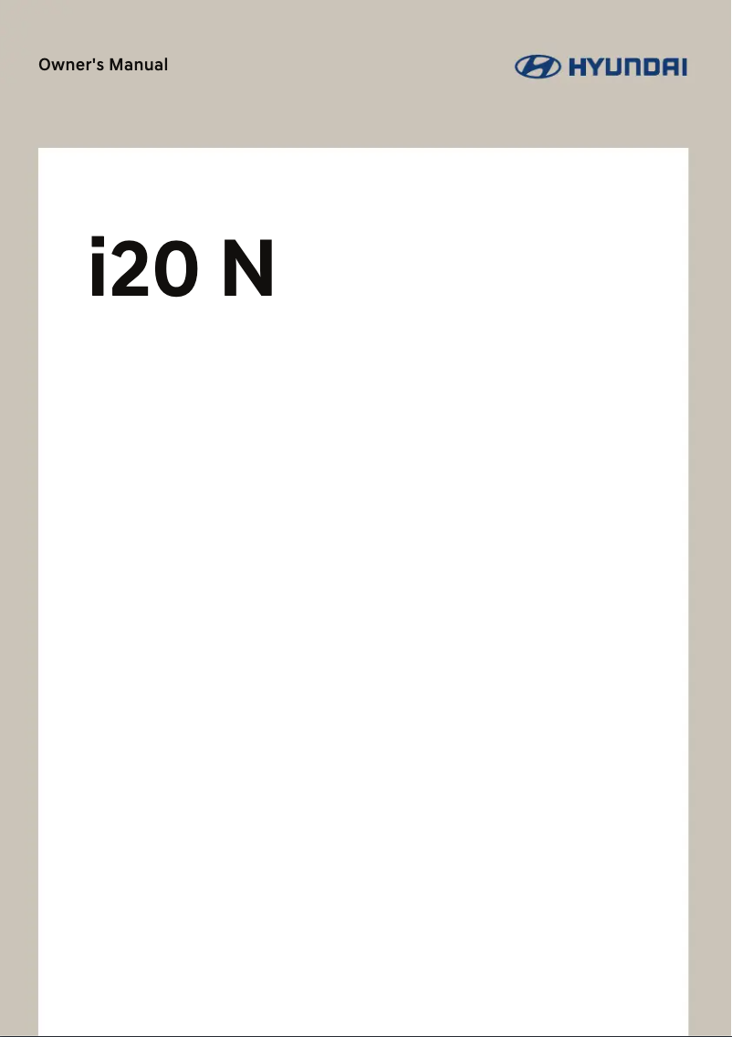 Página 1 del manual Manual de usuario Hyundai i20 N (2021)