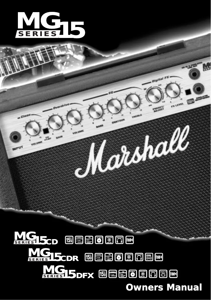 Imagen de la primera página del manual del dispositivo MG15 Series