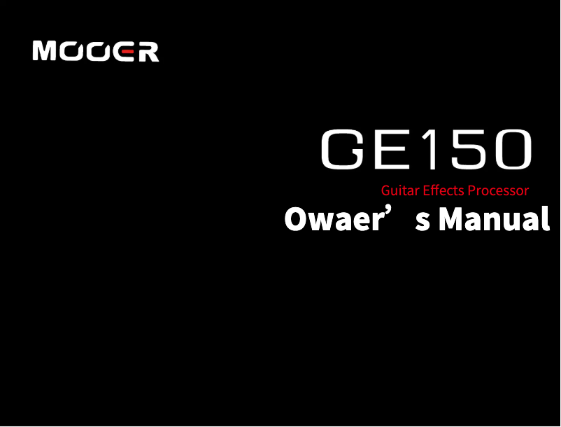Página 1 del manual Manual de usuario Mooer GE150