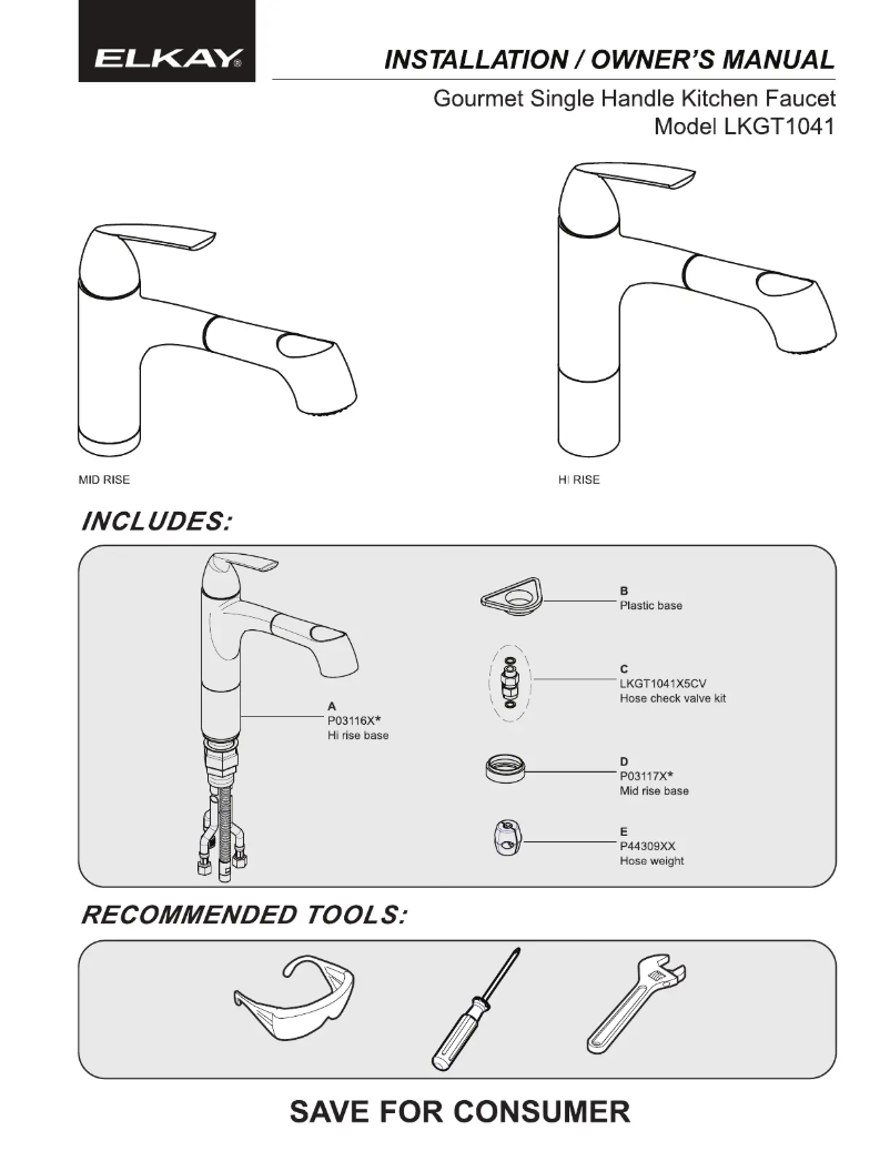 Imagen de la primera página del manual del dispositivo LKGT1042NK