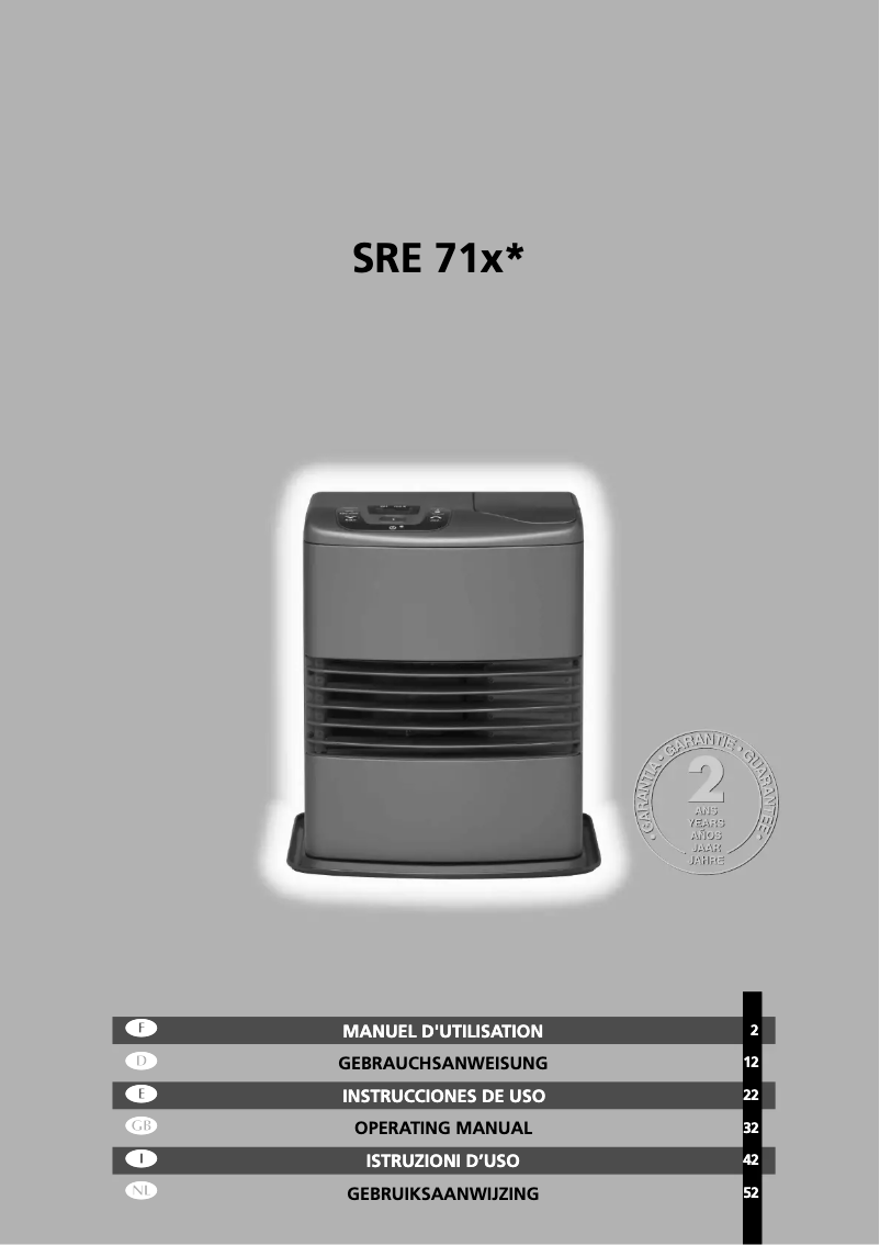 Imagen de la primera página del manual del dispositivo SRE713