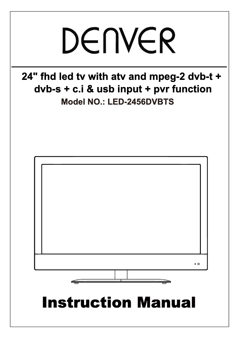 Página nº 1 - Manual de usuario Denver LED-2456DVBTS