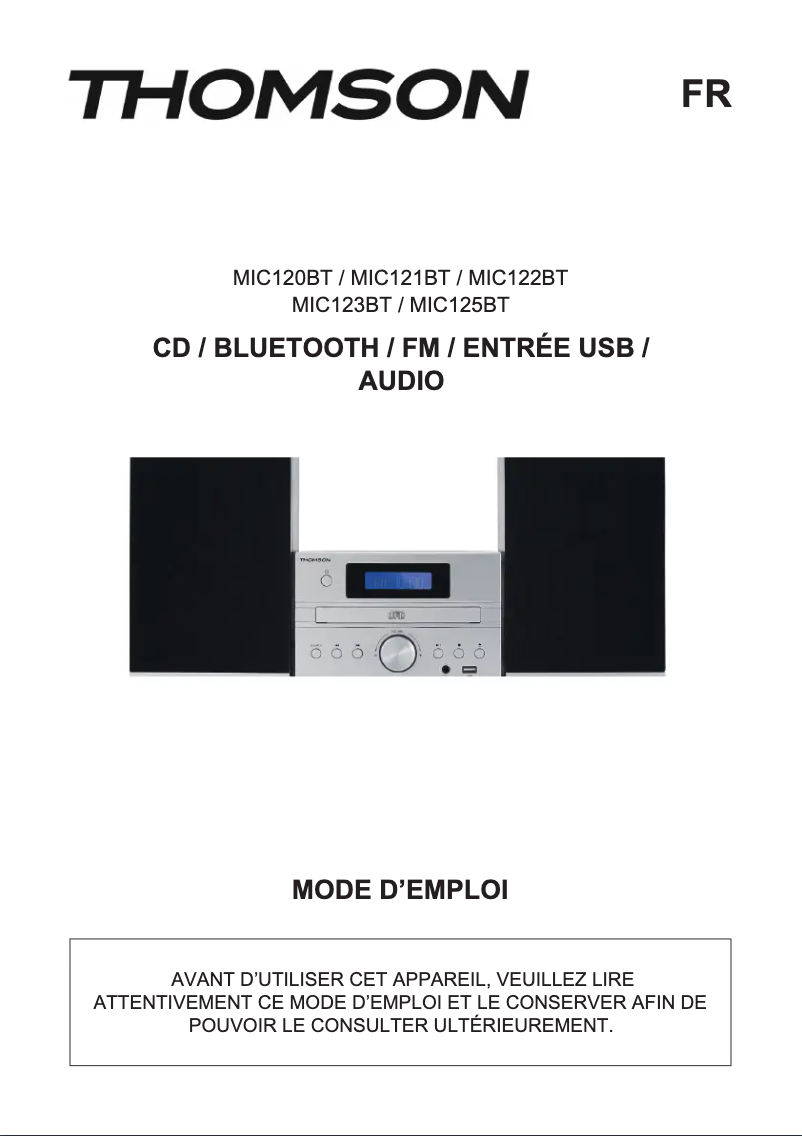 Página 1 del manual Manual de usuario Thomson MIC123BT
