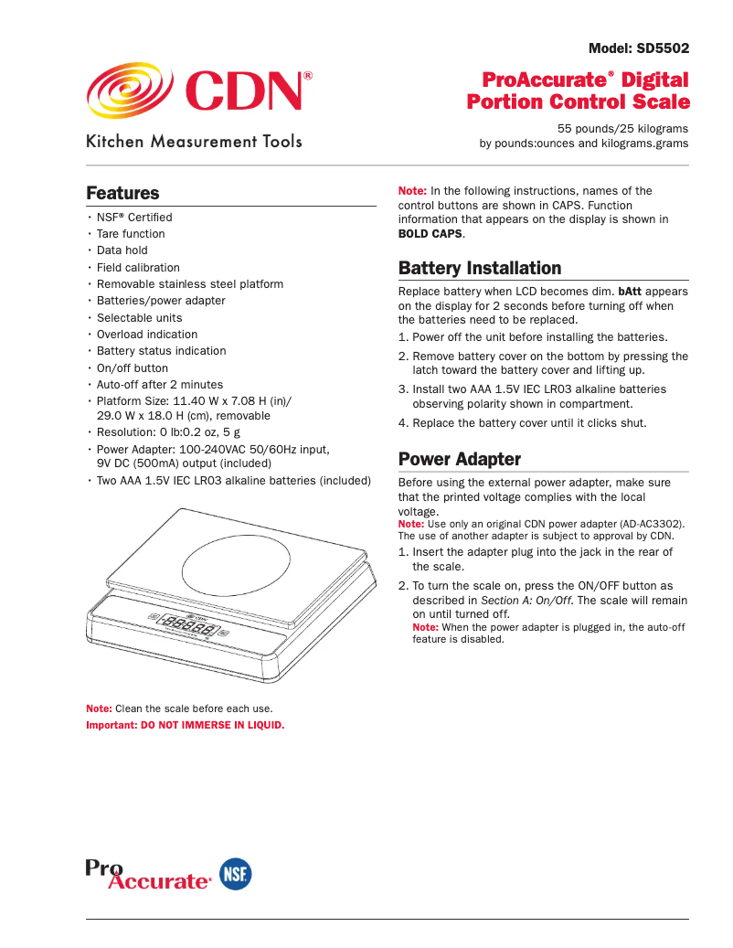 Página 1 del manual Manual de usuario CDN SD5502
