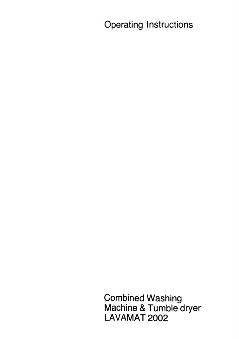 Página 1 del manual Manual de usuario AEG Lavamat 2002