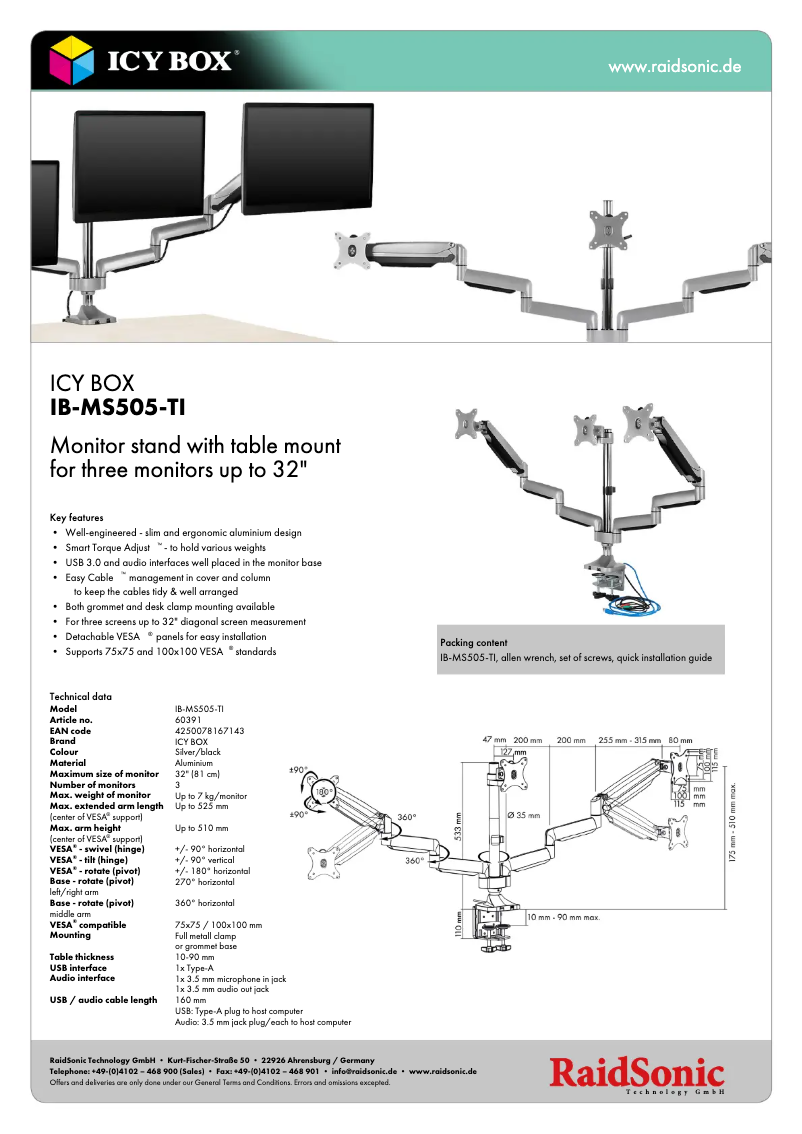 Página nº 1 - Ficha técnica Icy Box IB-MS505-TI