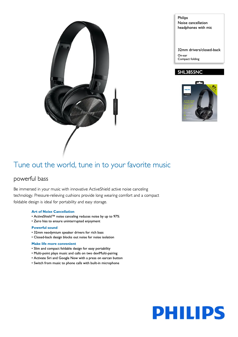 Imagen de la primera página del manual del dispositivo SHL3855NC