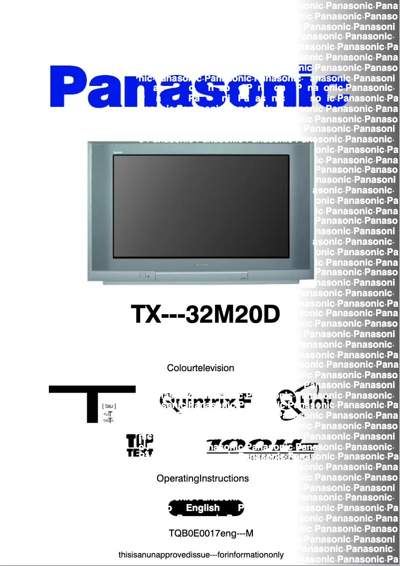 Imagen de la primera página del manual del dispositivo TX-32M20D