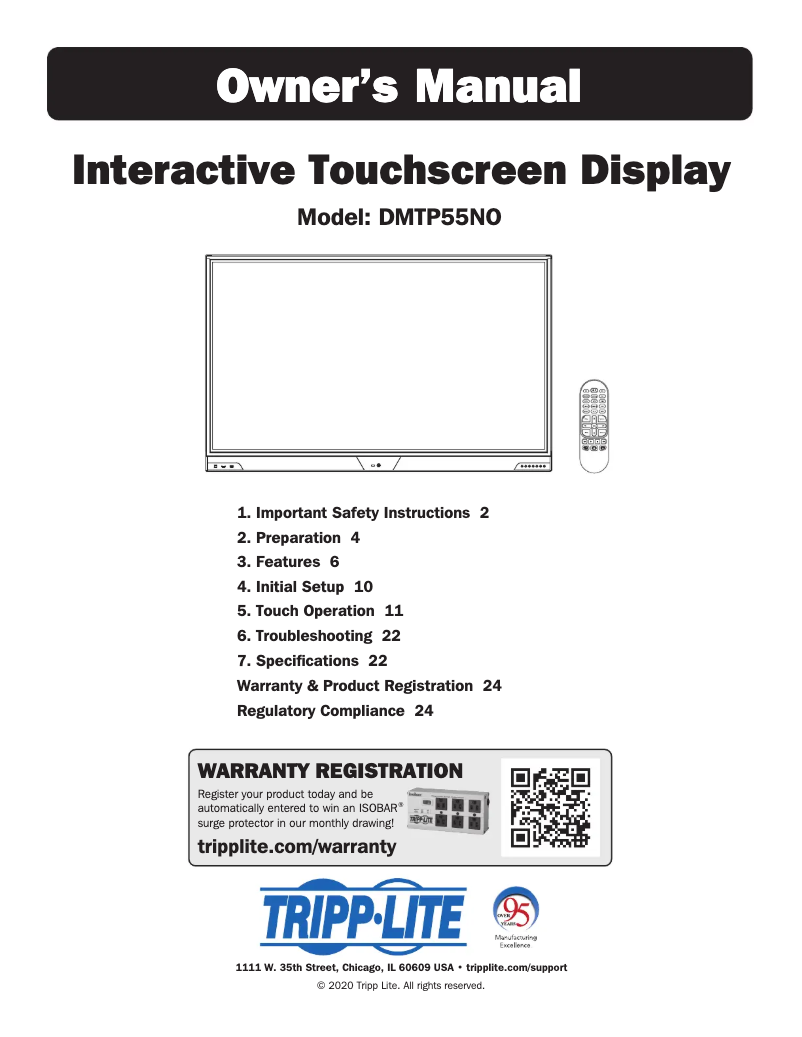 Imagen de la primera página del manual del dispositivo DMTP55NO
