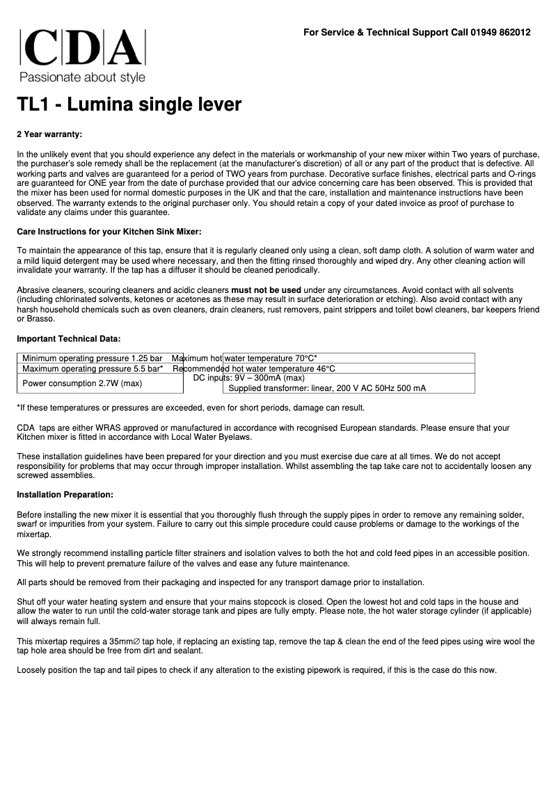 Imagen de la primera página del manual del dispositivo TL1CH