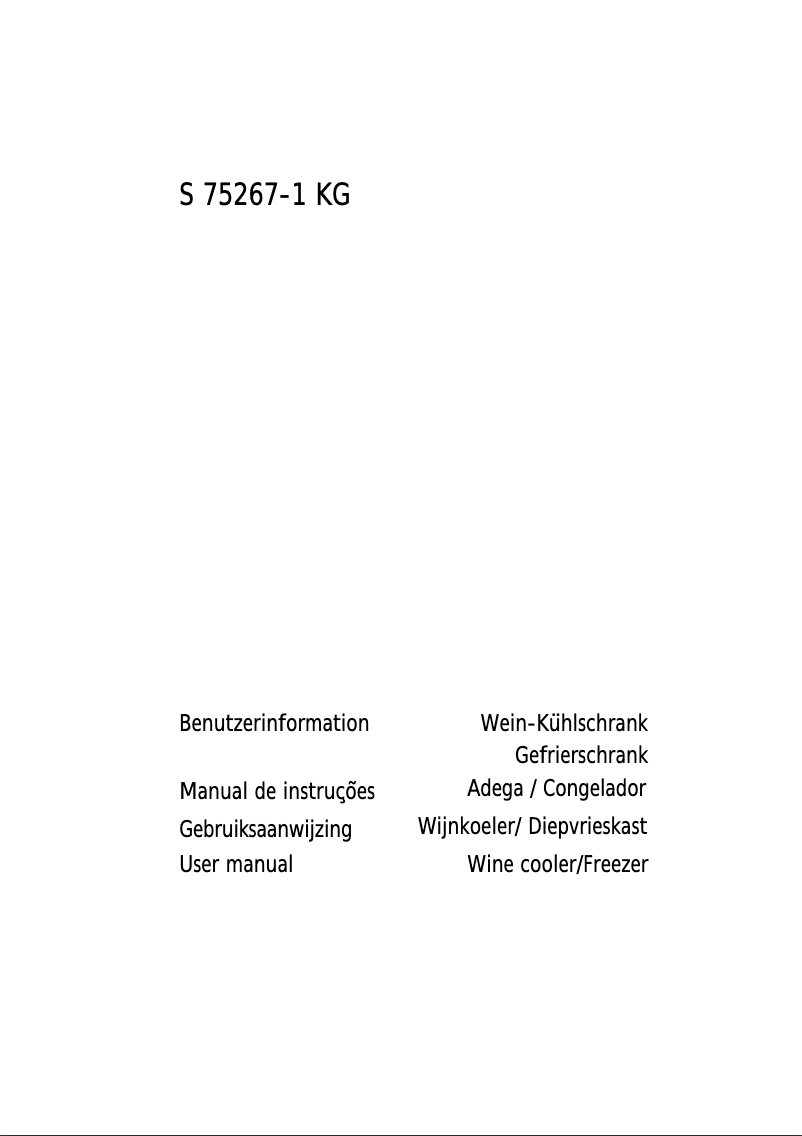 Página nº 1 - Manual de usuario AEG S 75267 KG1