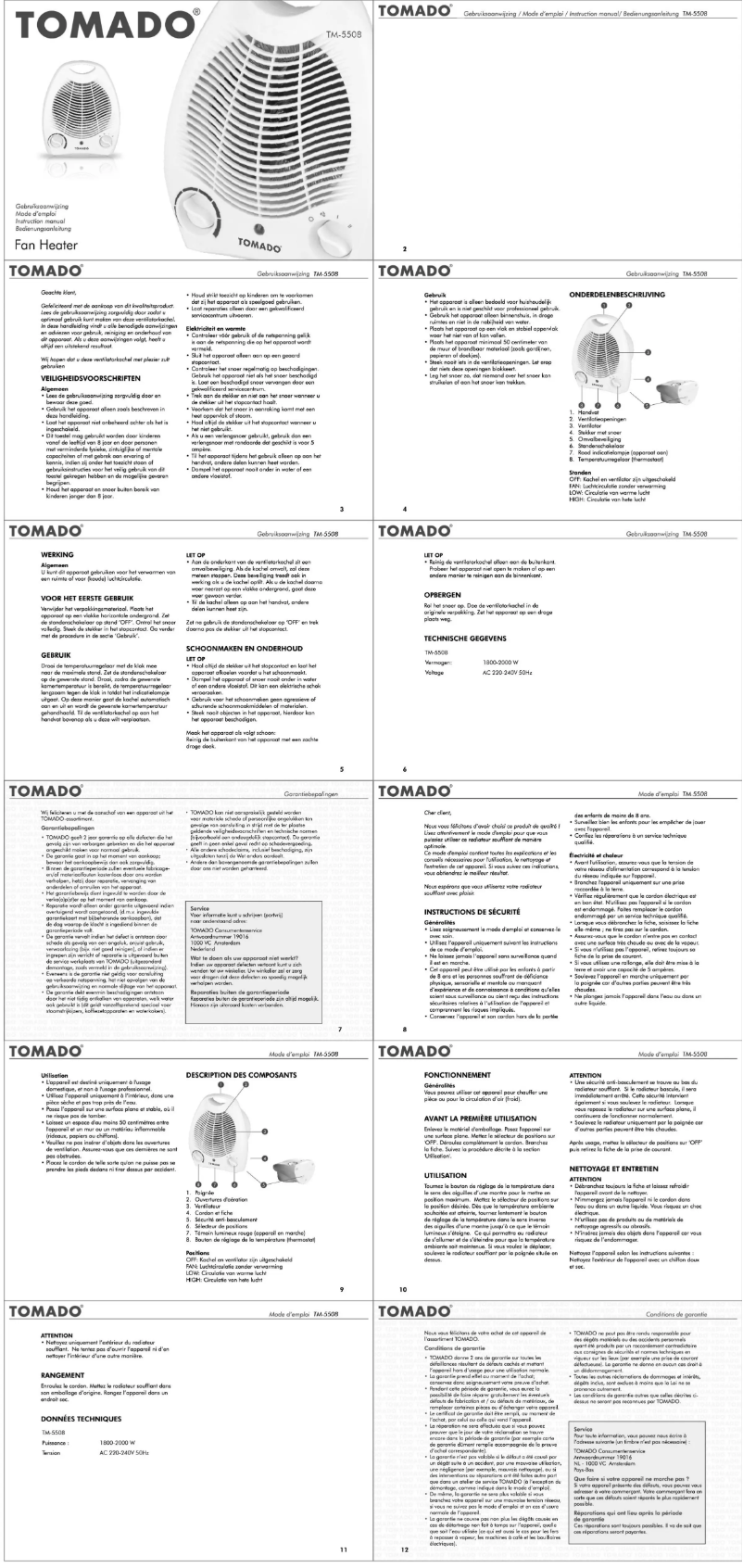 Página 1 del manual Manual de usuario Tomado TM-5508