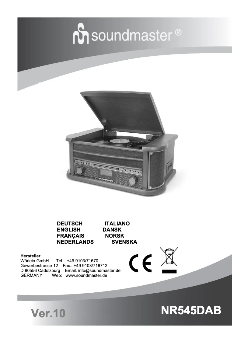 Imagen de la primera página del manual del dispositivo NR545DAB