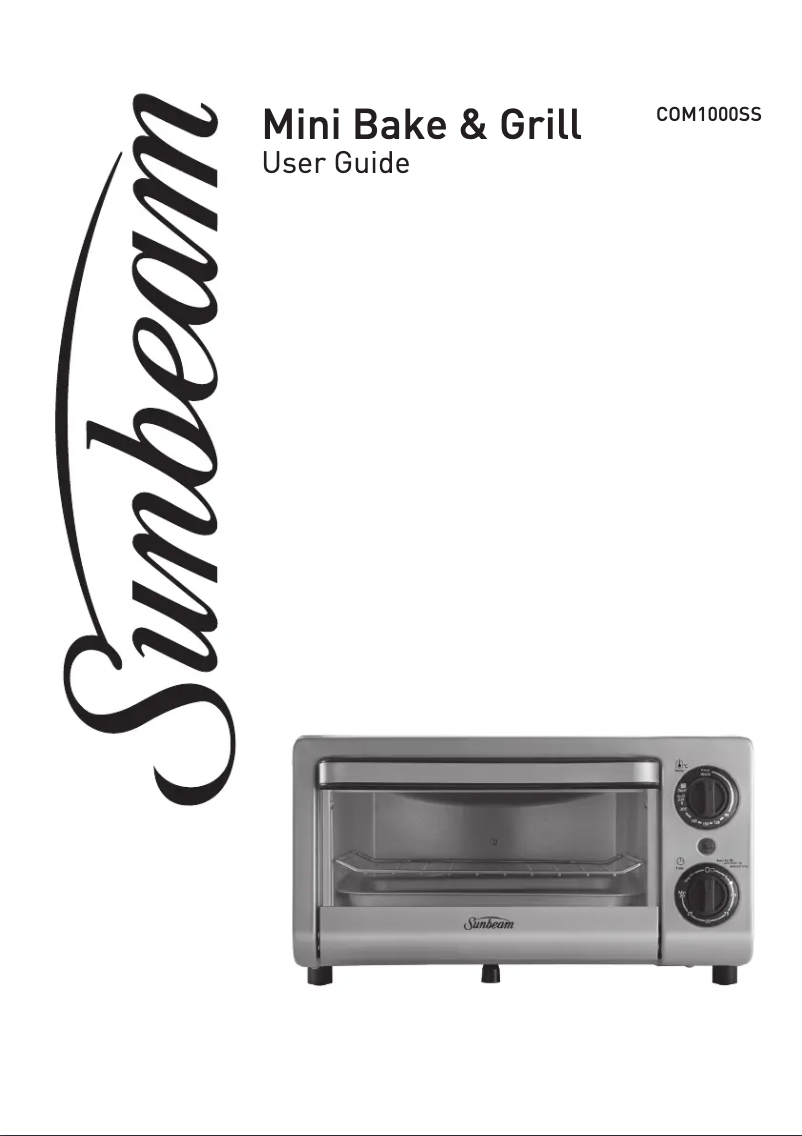 Imagen de la primera página del manual del dispositivo Mini Bake & Grill COM1000SS