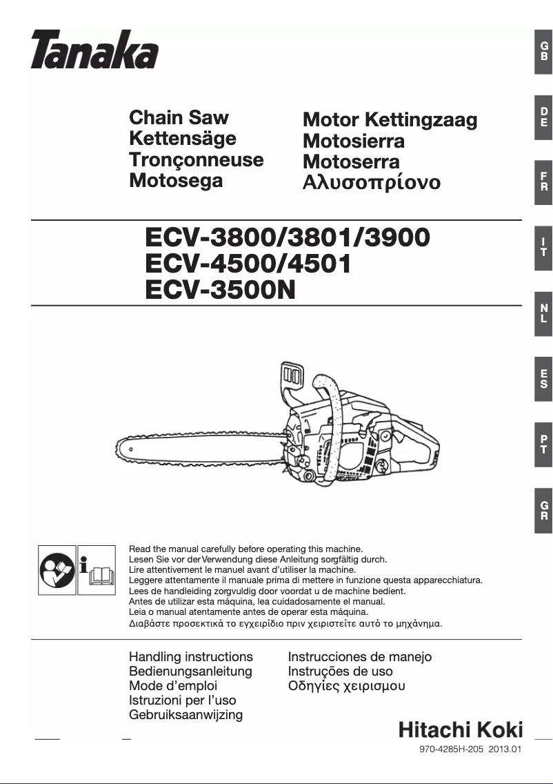 Imagen de la primera página del manual del dispositivo ECV-3800