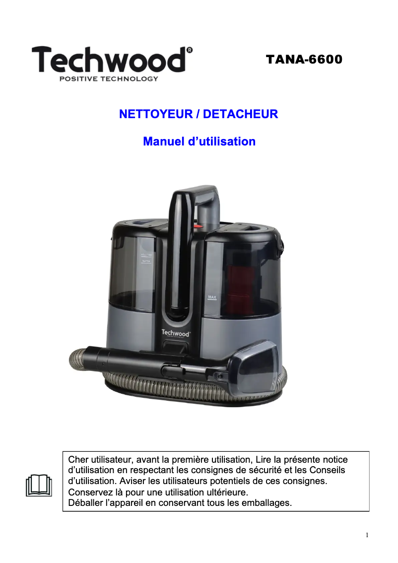 Página 1 del manual Manual de usuario Techwood TAN-6055