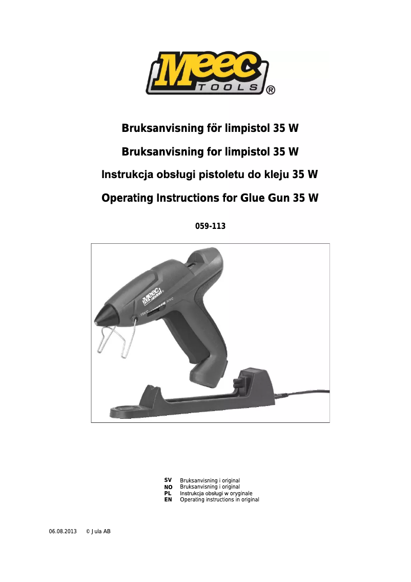 Página 1 del manual Manual de usuario Meec Tools 059-113
