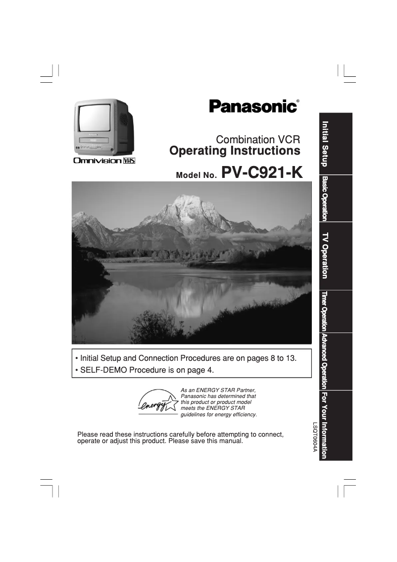 Imagen de la primera página del manual del dispositivo PV-C921