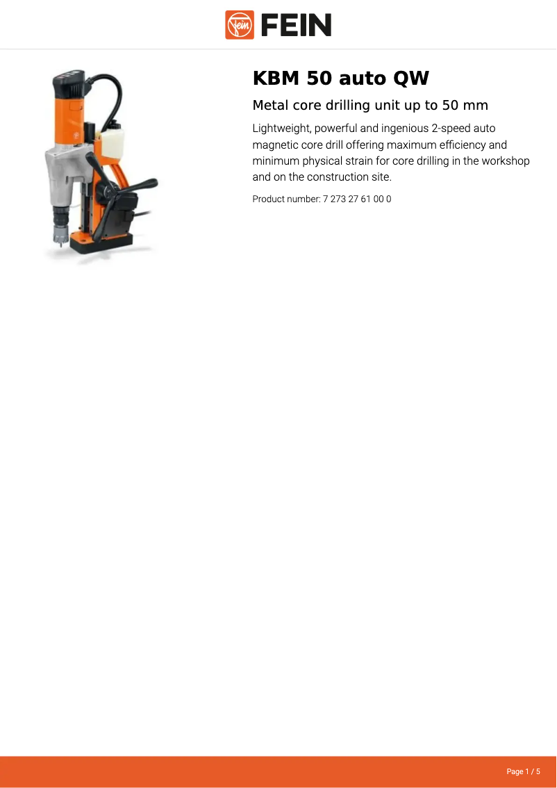 Imagen de la primera página del manual del dispositivo KBM 50 auto QW