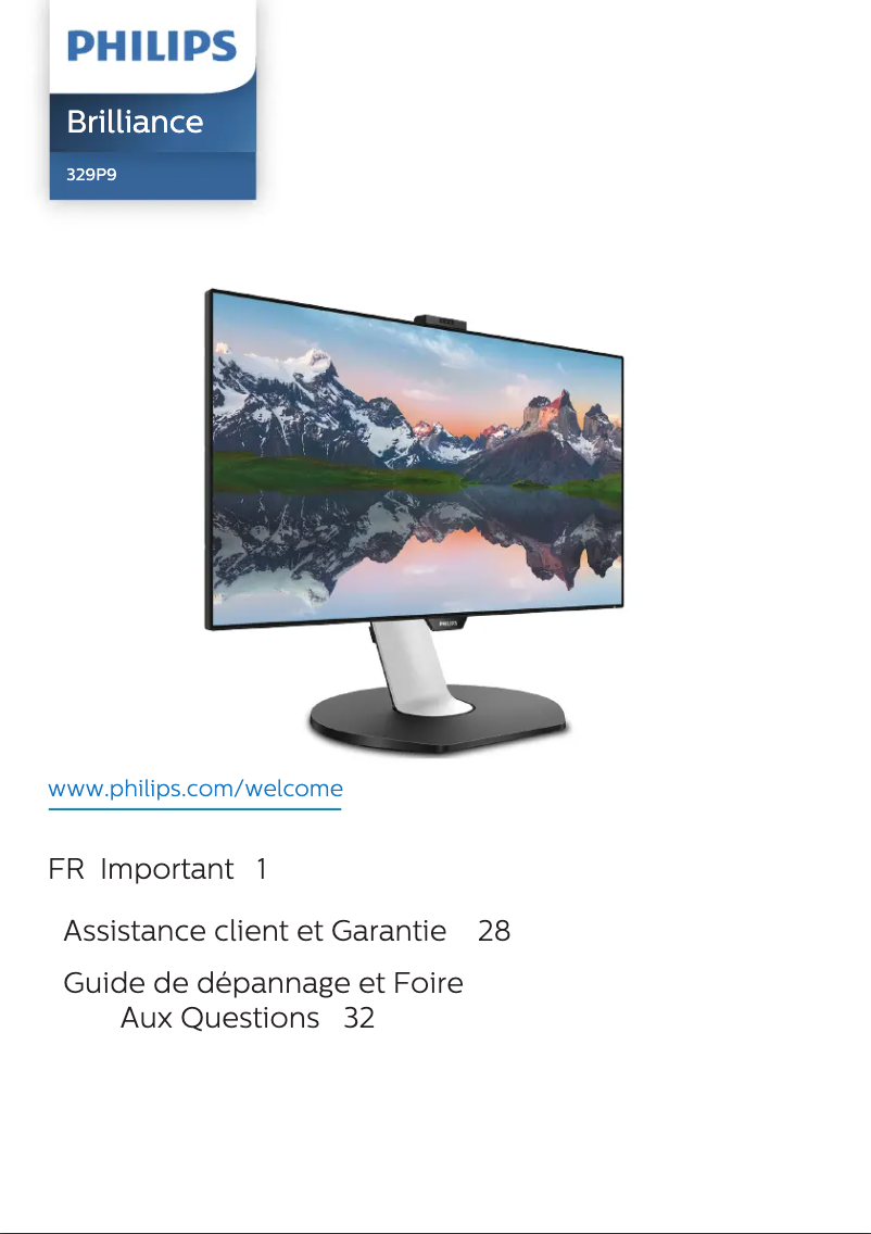 Imagen de la primera página del manual del dispositivo Brilliance 329P9H