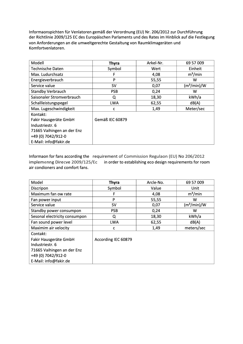 Imagen de la primera página del manual del dispositivo Thyra
