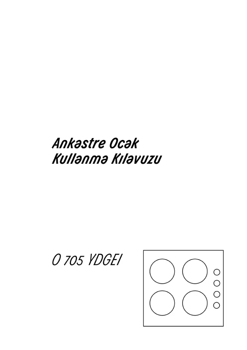 Página 1 del manual Manual de usuario Arçelik O 705 YDGEI