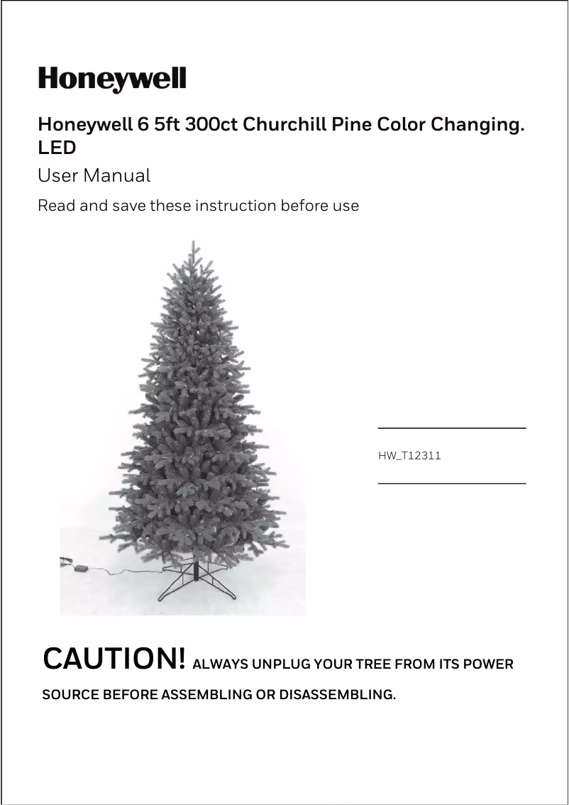 Página 1 del manual Manual de usuario Honeywell HW-T12311