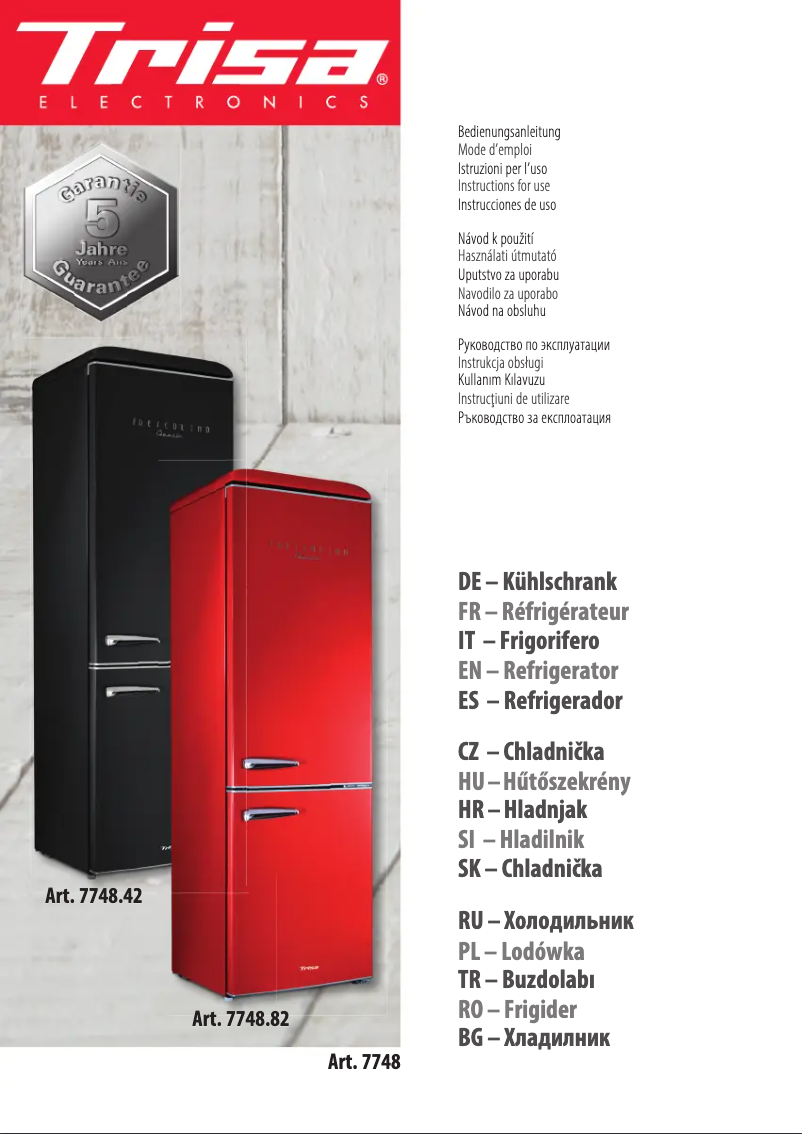 Imagen de la primera página del manual del dispositivo Frescolino Classic 7748