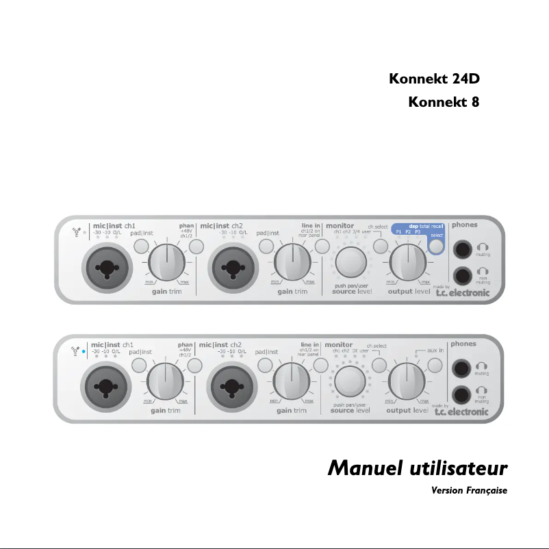 Página 1 del manual Manual de usuario TC Electronic Konnekt 24D