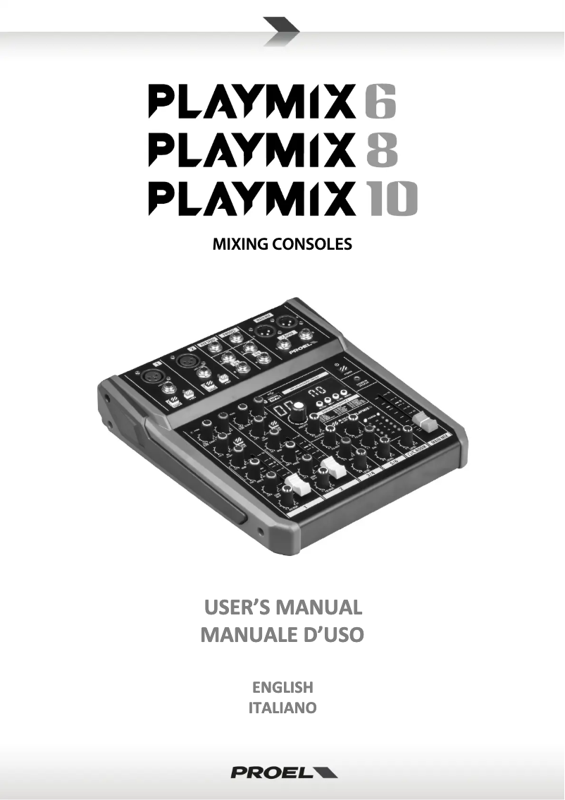 Página 1 del manual Manual de usuario Proel Playmix 6