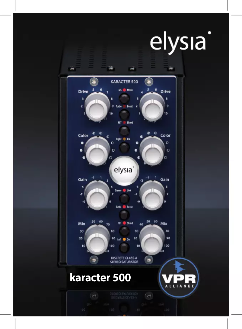 Página 1 del manual Manual de usuario Elysia karacter 500