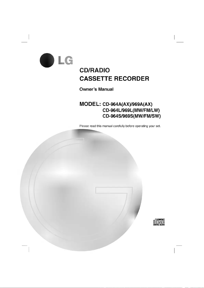 Imagen de la primera página del manual del dispositivo CD-964AX