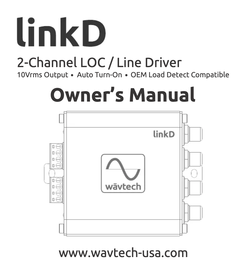 Imagen de la primera página del manual del dispositivo LinkD