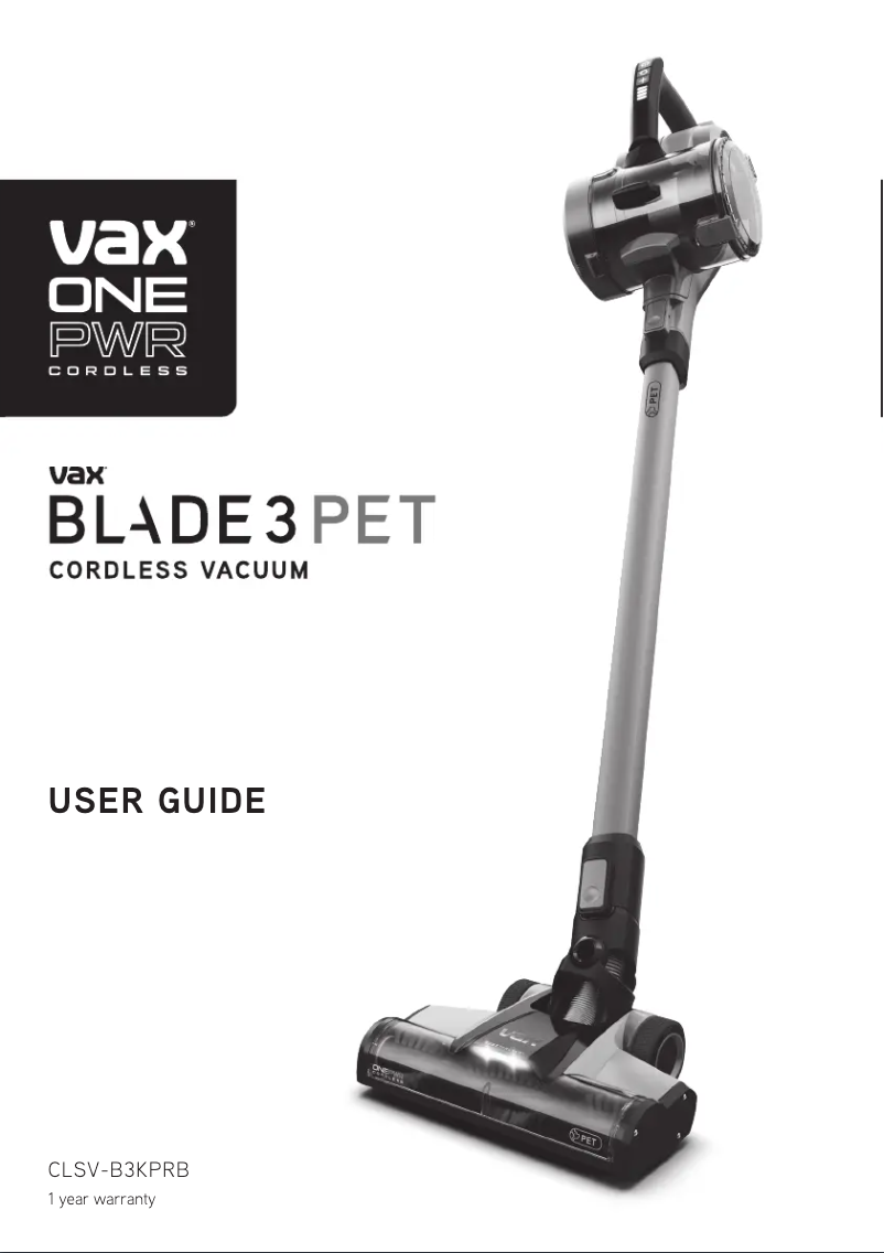 Página nº 1 - Manual de usuario Vax ONEPWR Blade 3 CLSV-B3KS