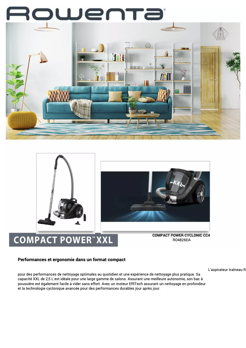 Página nº 1 - Manual de usuario Rowenta Compact Power XXL RO4826