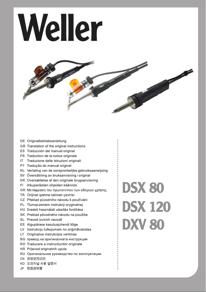 Imagen de la primera página del manual del dispositivo DSX 80