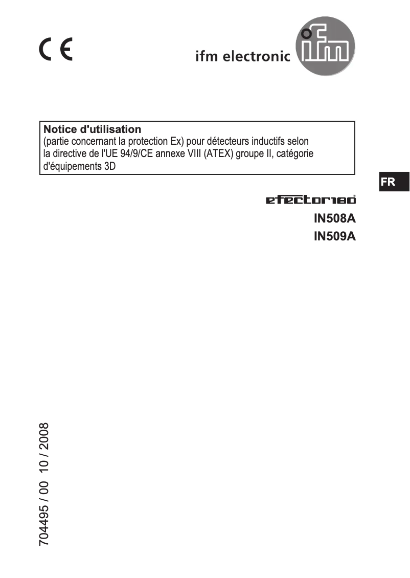 Imagen de la primera página del manual del dispositivo IN508A