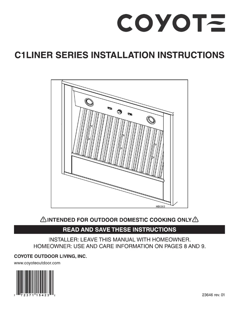 Imagen de la primera página del manual del dispositivo C1LINER